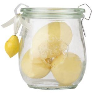 Lemon Shaped Soap in a jar, 3 pieces of 30g